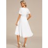 Společenské krátké šaty bílé – Livia (zadní pohled)