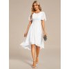 Společenské krátké šaty bílé – Livia (přední pohled)
