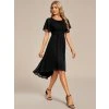 Společenské krátké šaty černé – Livia (celkový pohled)