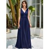 Společenské dlouhé šaty tmavě modré – Marina (přední pohled)