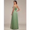 Večerní šaty dlouhé zelené šifonové na ramínka – Ever Pretty ES80026SG