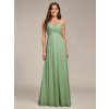 Společenské šaty dlouhé zelené šifonové na ramínka – Ever Pretty ES80026SG