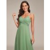 Šifonové šaty dlouhé zelené šifonové na ramínka – Ever Pretty ES80026SG