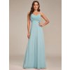 Společenské šaty dlouhé modré šifonové na ramínka – Ever Pretty ES80026BL, prodává Modion.cz