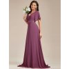 Šaty na svatbu dlouhé fialové šifonové – Ever Pretty EP09890DS, prodává Modion.cz Modion.cz