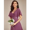 Elegantní šaty dlouhé fialové šifonové – Ever Pretty EP09890DS, prodává Modion.cz
