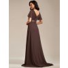 Večerní šaty dlouhé hnědé šifonové – Ever Pretty EP09890ES, prodává Modion.cz