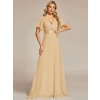 Plesové šaty dlouhé béžové šifonové – Ever Pretty EP09890CH, prodává Modion.cz