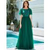 Společenské šaty dlouhé zelené tylové s áčkovou sukní – Ever Pretty  EP00904DG