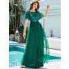 Večerní šaty dlouhé zelené tylové s áčkovou sukní – Ever Pretty  EP00904DG