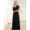 Společenské dlouhé šaty černé – Fiora (detail sukně)