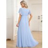 Večerní šaty dlouhé modré šifonové jednoduché áčkové – Ever Pretty EE0164AIB, prodává Modion.cz