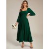 Šaty na svatbu dlouhé zelené šifonové s plisováním – Ever Pretty  ES02522DG
