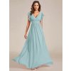Společenské dlouhé šaty modré – Raffaela (celkový pohled)