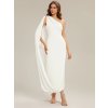 Společenské dlouhé šaty bílé – model (celkový pohled)