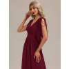 Společenské dlouhé šaty vínově červené – Nerina (detail živůtku)