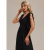 Společenské dlouhé šaty černé – Nerina (detail živůtku)