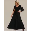Elegantní černé šaty na ples a galavečer EE02590BK – Modion.cz