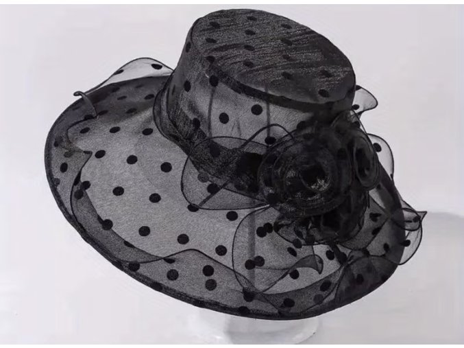 Luxusní klobouk lehký s puntíky