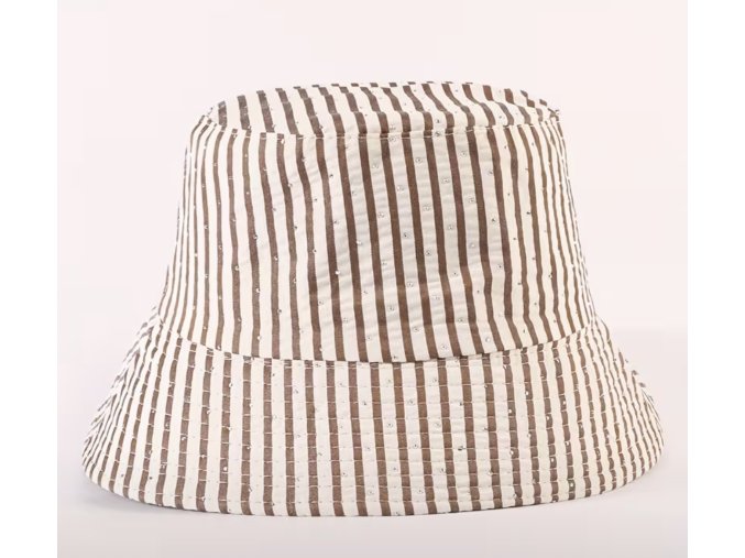 Lehký látkový klobouk pruhy
