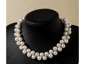 Perlový náhrdelník - zlatá