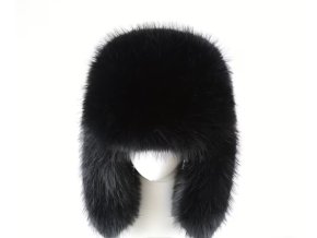 TOP luxusní čepice ušanka černá