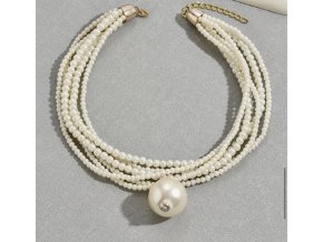 Perlový náhrdelník s velkou perlou