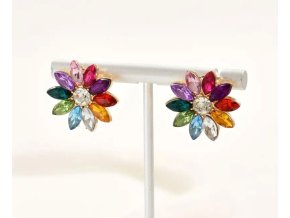 elegantni kvetinove nausnice barevne