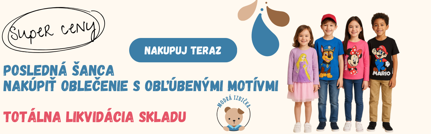 Likvidácia skladu s detským oblečením, veľké zľavy