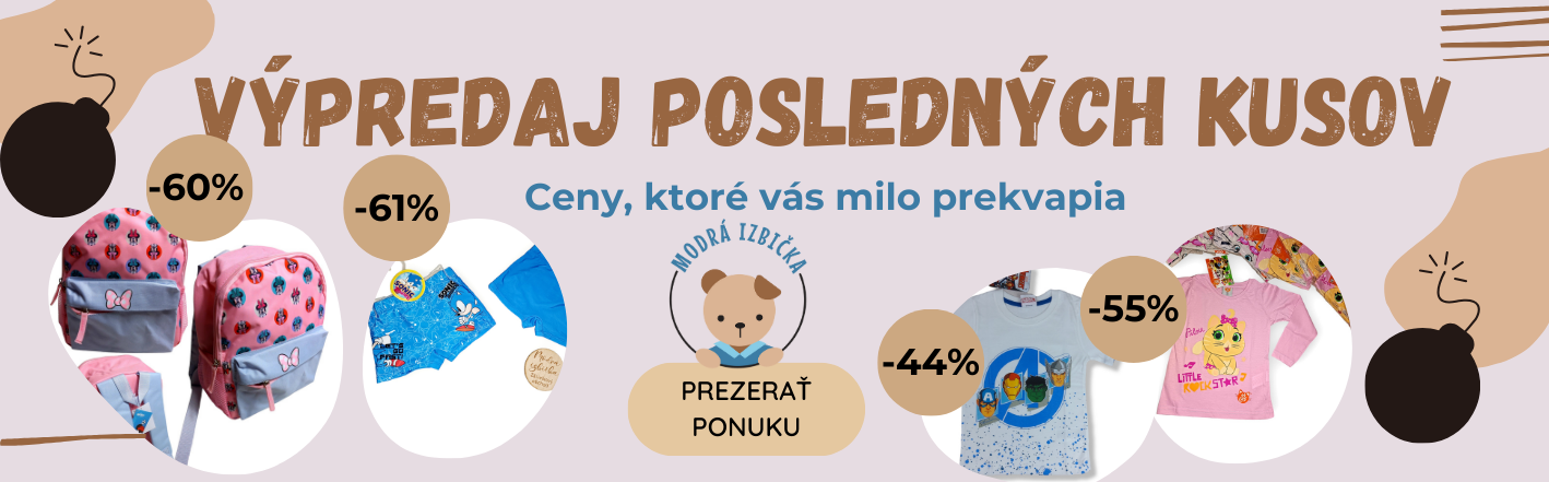výpredaj detského oblečenia, posledné kusy, výhodné ceny