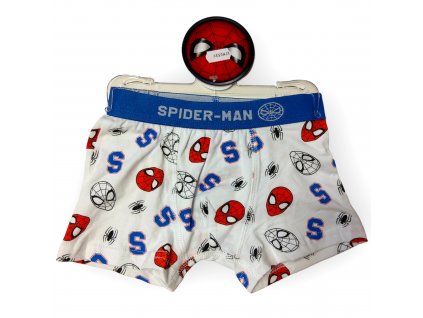Spiderman boxerky biele