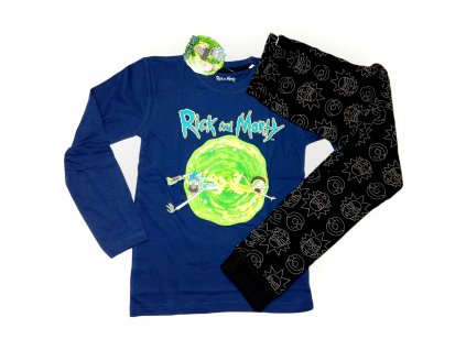 Rick and Morty pyžamo chlapčenské modro čierne