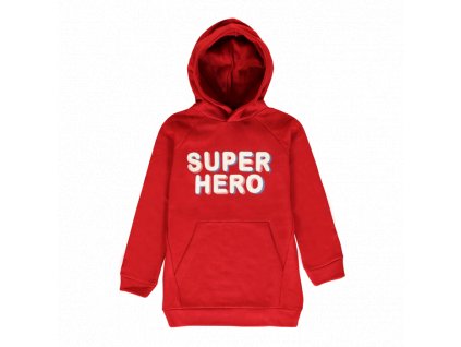 Dievčenská mikina dlhý rukáv Super Hero červená