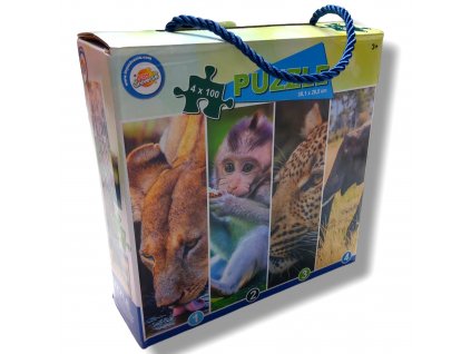 Puzzle ZOO zvieratá sada 4 x 100ks