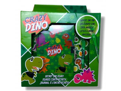 Diár s magickým perom Crazy Dino
