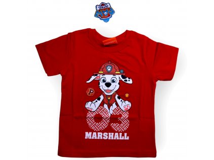 Paw Patrol chlapčenské letné tričko červené