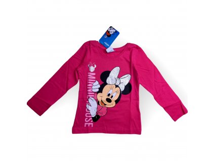 Minnie Mouse dievčenské tričko s dlhým rukávom ružové