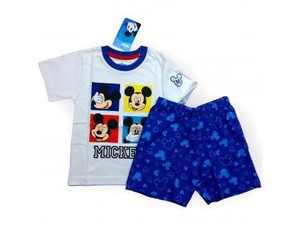Mickey Mouse chlapčenské letné pyžamo bielo modré