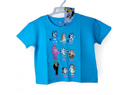 Bluey crop top pre deti modrý