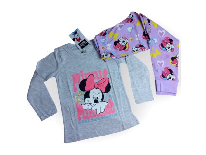 Pyžamo Minnie Mouse dievčenské sivé