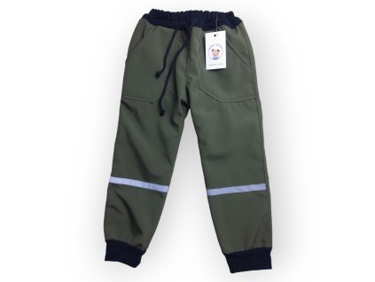 Detské softshellové nohavice khaki