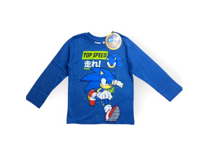 Ježko Sonic chlapčenské tričko modré