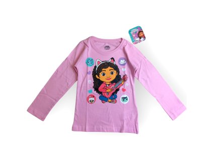 Gabby´s Dollhouse dievčenské tričko ružové