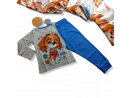 Paw Patrol dievčenské pyžamo Ready to bed sivé