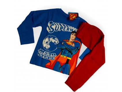 Superman chlapčenské pyžamo modro červené