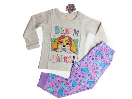 Paw Patrol dievčenské pyžamo Dream sivo fialové