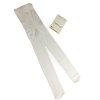 Jednofarebné dievčenské pančuchy biele rebrované