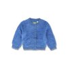 Dievčenský huňatý svetrík modrý