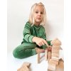 Detská velúrová tepláková súprava zelená