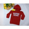 Dievčenská mikina dlhý rukáv Super Hero červená